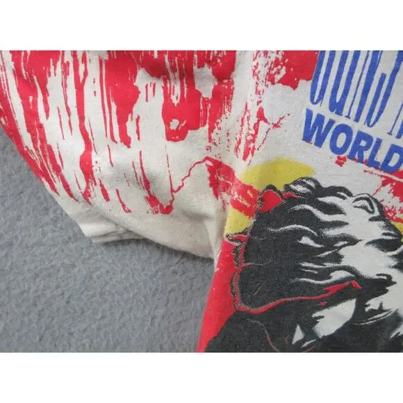 Vintage GUNS & ROSES Use Your Illusion World Tour AOP Brockum T-shirt XL or 2XL?
